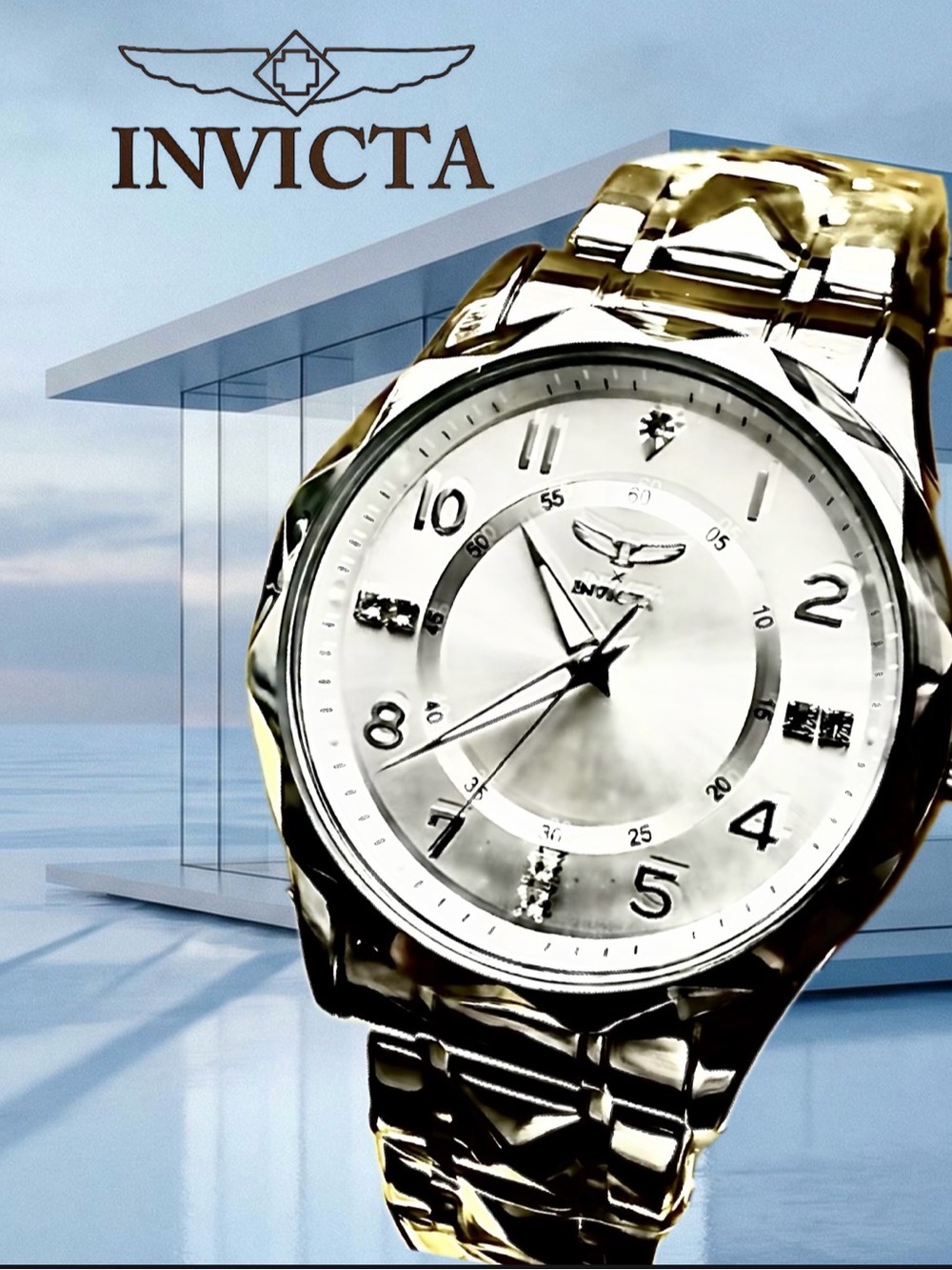 Invicta Specialty 69026 Silver-Tone Stainless Back Bracelet Watch